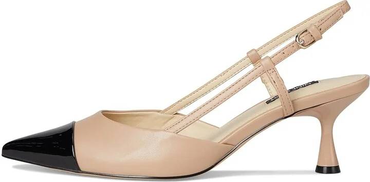 Nine West Rizzy High Women's Heels Light Natural/Black : 9 M, Leather/Synthetic - Image 6
