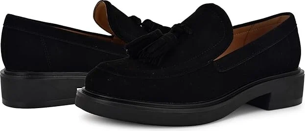 Nine West Roker Women's Flat Shoes Black Suede : 8 M, Rubber/Suede