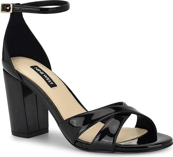 Nine West Saile Women's Sandals Black Patent : 7 M, Rubber/Synthetic - Image 5