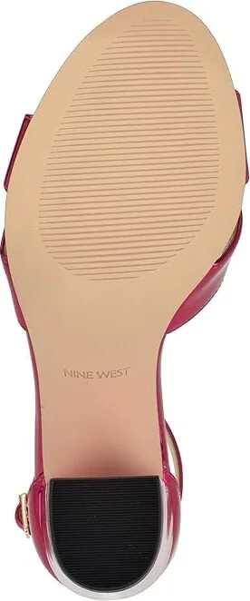 Nine West Saile Women's Sandals Dark Pink Mirror Metallic : 6.5 M, Rubber/Synthetic - Image 3