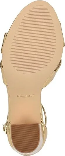 Nine West Saile Women's Sandals Gold Mirror Metallic : 9 M, Rubber/Synthetic - Image 3