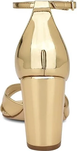 Nine West Saile Women's Sandals Gold Mirror Metallic : 9 M, Rubber/Synthetic - Image 4