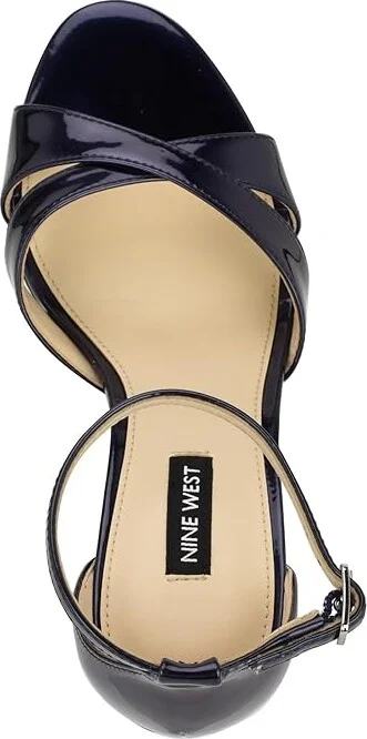 Nine West Saile Women's Sandals Navy Mirror Metallic : 11 M, Rubber/Synthetic - Image 2