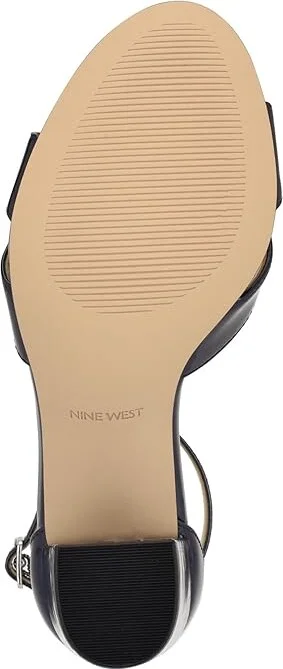 Nine West Saile Women's Sandals Navy Mirror Metallic : 11 M, Rubber/Synthetic - Image 3