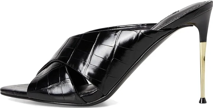 Nine West Sancie Women's Dress Sandals Black Croco : 7.5 M, Faux Leather - Image 6