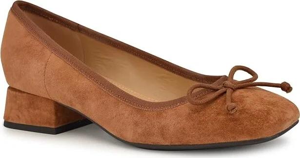 Nine West Saruh High Women's Heels Cognac Suede : 9 M - Image 5
