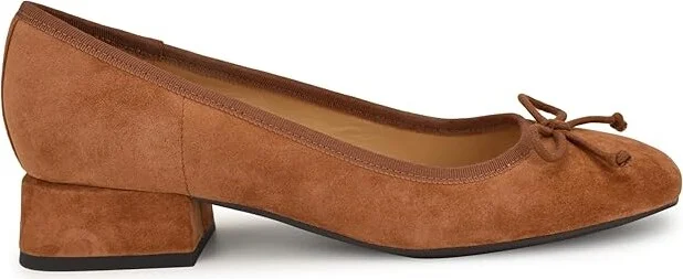 Nine West Saruh High Women's Heels Cognac Suede : 9 M - Image 6