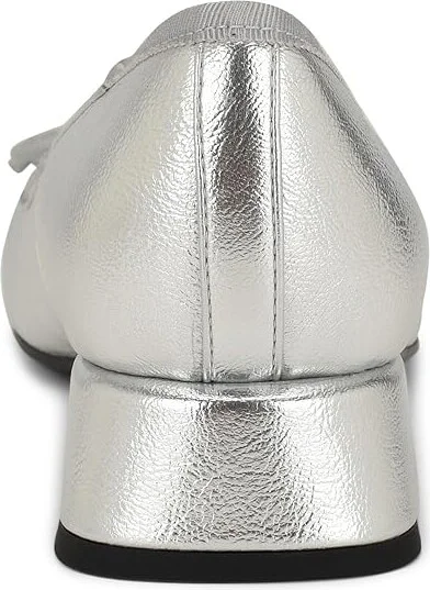 Nine West Saruh High Women's Heels Silver : 5 M, Suede - Image 4