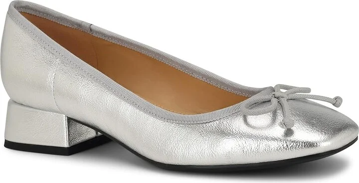 Nine West Saruh High Women's Heels Silver : 5 M, Suede - Image 5