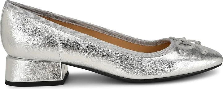 Nine West Saruh High Women's Heels Silver : 5 M, Suede - Image 6