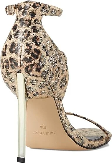 Nine West Shimmy Women's Wedge Shoes Gold Shimmer Leopard : 8 M, Leather/Rubber - Image 4