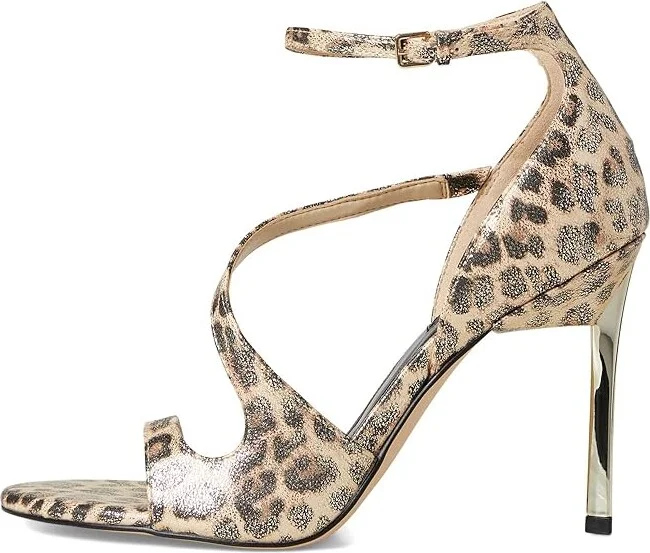 Nine West Shimmy Women's Wedge Shoes Gold Shimmer Leopard : 8 M, Leather/Rubber - Image 6