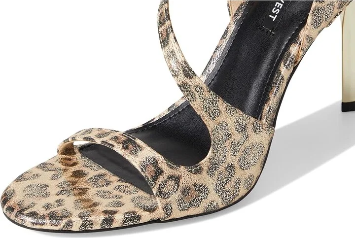 Nine West Shimmy Women's Wedge Shoes Gold Shimmer Leopard : 8 M, Leather/Rubber - Image 7