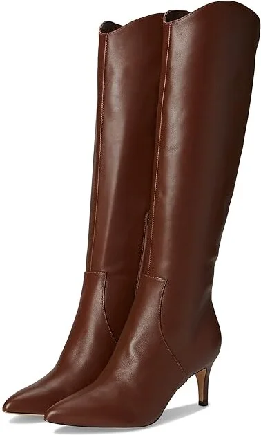Nine West Sirena Women's Boots Medium Brown Leather : 9.5 M