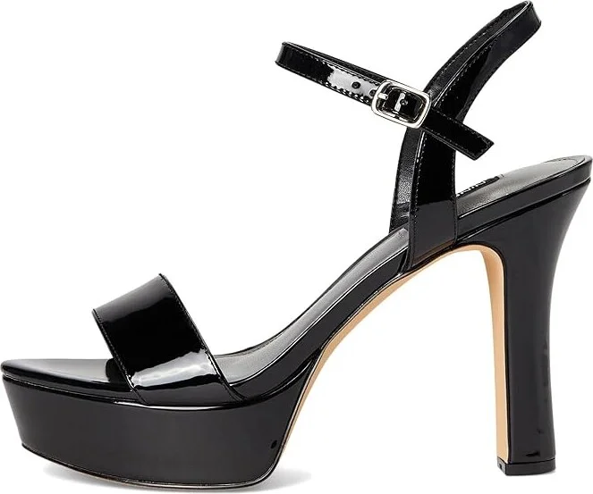 Nine West Solas Women's Wedge Shoes Black Patent : 9 M, Leather/Rubber - Image 6