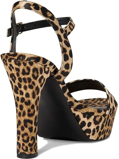 Nine West Solas Women's Wedge Shoes Leopard Satin : 6.5 M, Leather/Rubber - Image 4