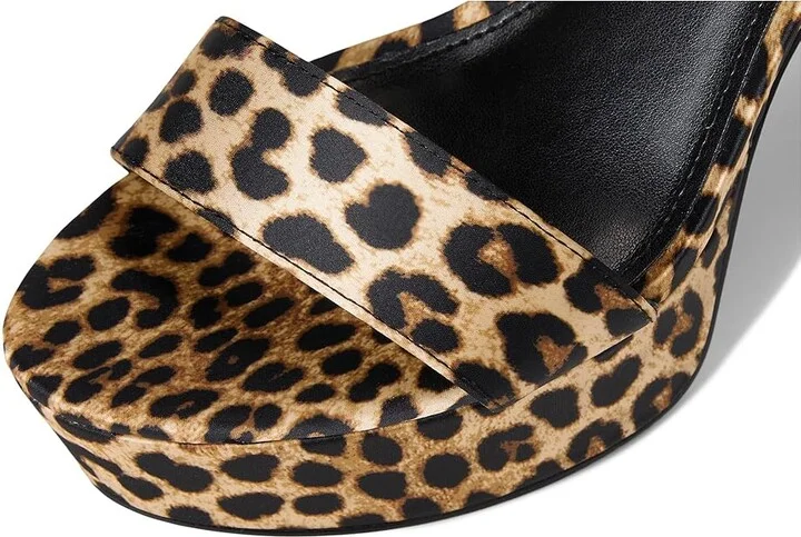 Nine West Solas Women's Wedge Shoes Leopard Satin : 6.5 M, Leather/Rubber - Image 7
