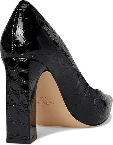 Nine West Tamant Women's Shoes Black Croco Patent : 7.5 M, Synthetic - Image 4