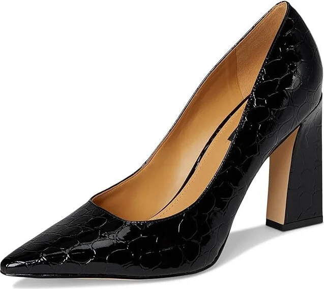 Nine West Tamant Women's Shoes Black Croco Patent : 7.5 M, Synthetic - Image 5