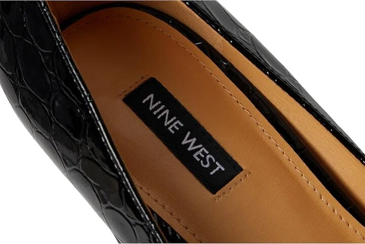Nine West Tamant Women's Shoes Black Croco Patent : 7.5 M, Synthetic - Image 7