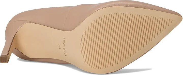 Nine West Tatiana Pump High Women's Heels Barely Nude 2 : 5.5 M, Leather - Image 4