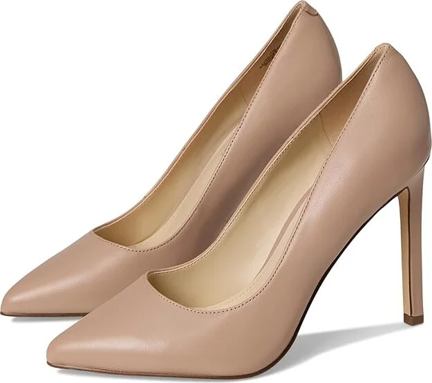 Nine West Tatiana Pump High Women's Heels Barely Nude 2 : 5.5 M, Leather
