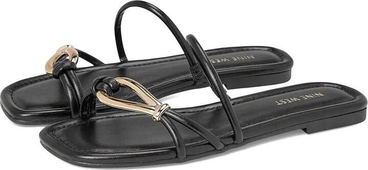 Nine West Tigra Women's Dress Sandals Black : 10 M, Faux Leather