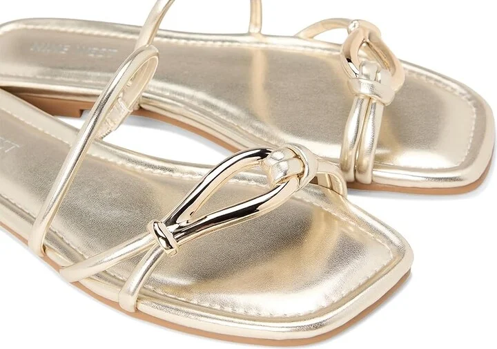 Nine West Tigra Women's Dress Sandals Gold : 8.5 M, Faux Leather - Image 7