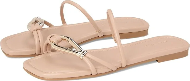 Nine West Tigra Women's Dress Sandals Light Natural : 7.5 M, Faux Leather