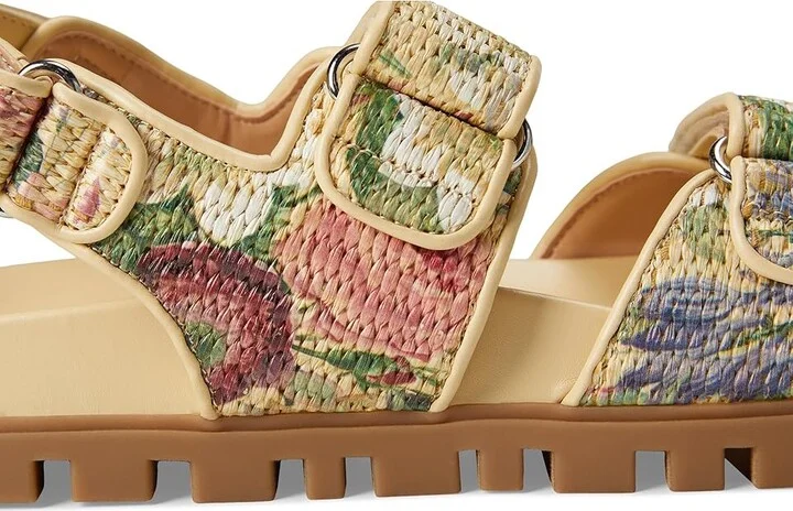 Nine West Tillee Women's Dress Sandals Natural Vintage Floral : 5 M, Leather/Synthetic - Image 7
