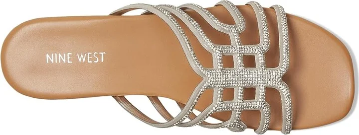 Nine West Timy Women's Dress Sandals Silver : 9.5 M, Synthetic - Image 2