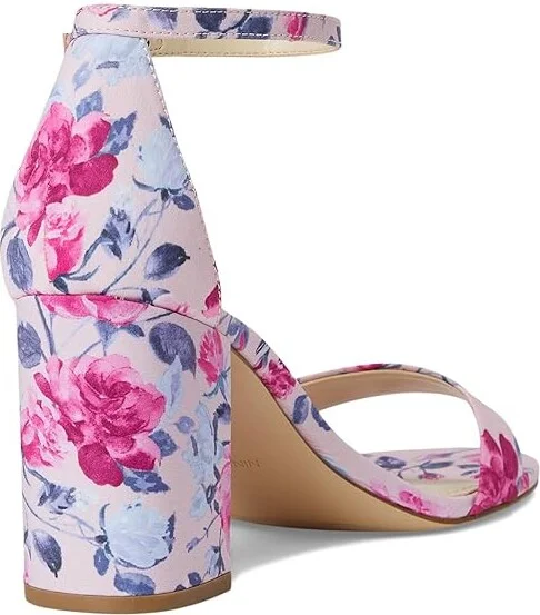 Nine West Toniann Women's Dress Sandals Pink Mystic Garden Print : 8 M, Faux Leather - Image 4
