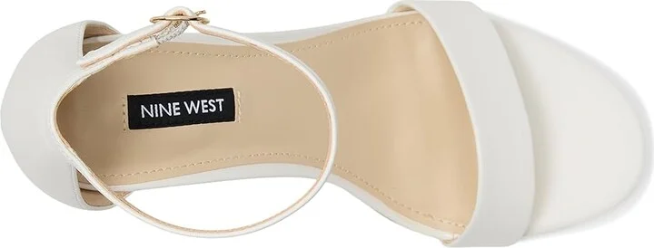 Nine West Toniann Women's Dress Sandals White : 9 M, Leather - Image 2