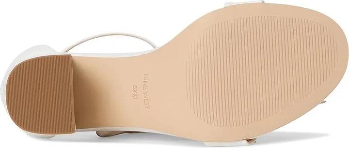 Nine West Toniann Women's Dress Sandals White : 9 M, Leather - Image 3