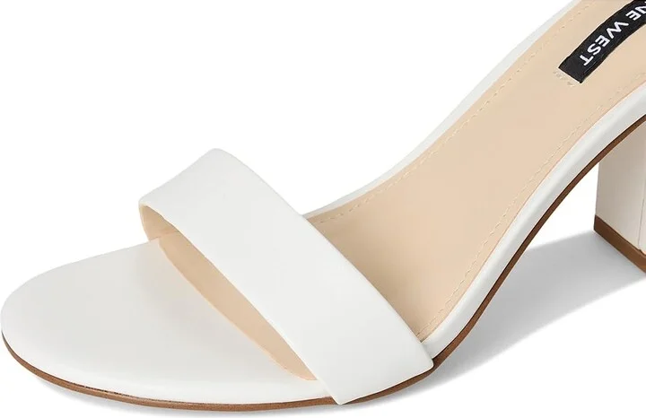 Nine West Toniann Women's Dress Sandals White : 9 M, Leather - Image 7