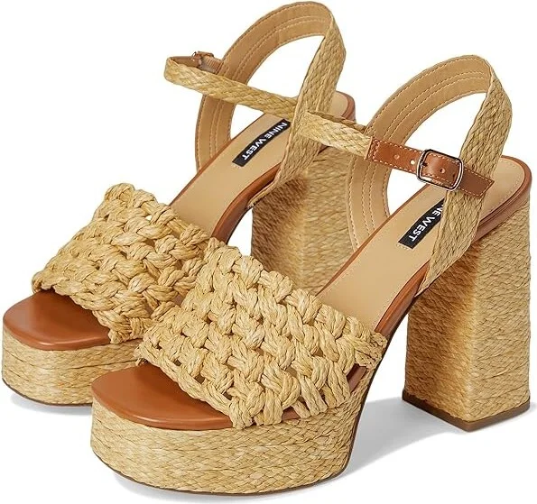 Nine West Vadyn Women's Dress Sandals Medium Natural : 11 M, Synthetic