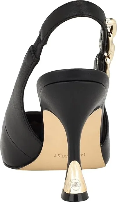 Nine West Veroni High Women's Heels Black Leather : 6 M - Image 4