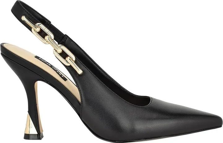 Nine West Veroni High Women's Heels Black Leather : 6 M - Image 5