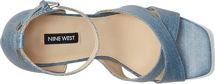 Nine West Vicky Women's Dress Sandals Light Blue Denim : 8.5 M - Image 2