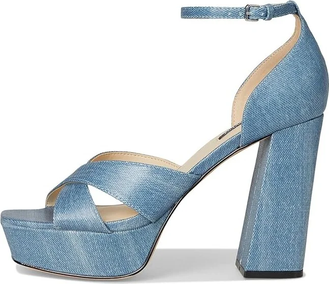 Nine West Vicky Women's Dress Sandals Light Blue Denim : 8.5 M - Image 6