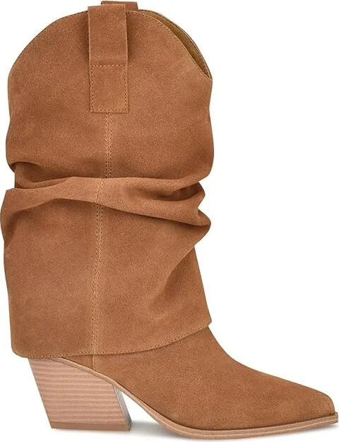 Nine West Wilton Women's Boots Cognac Suede : 5 M, Rubber/Suede - Image 5