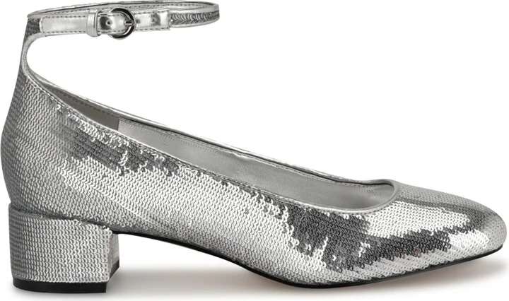 Nine West Women's Amaize Block Heel Ankle Strap Dress Pumps - Image 6