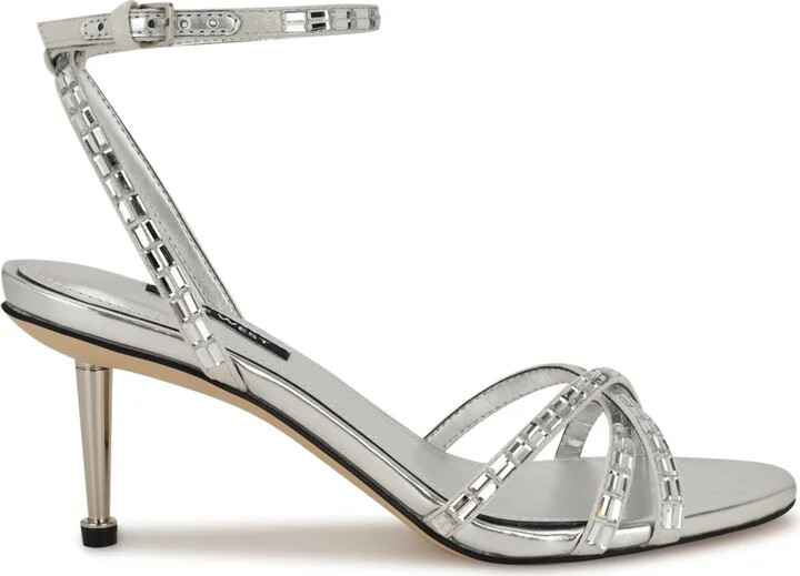 Nine West Women's Amseta Strappy Embellished Stiletto Sandals - Image 6