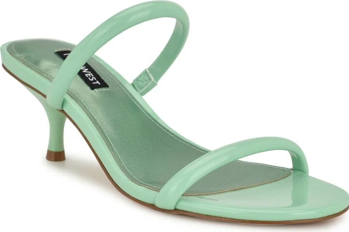 Nine West Women's Berri Double Strap Kitten Heel Sandals