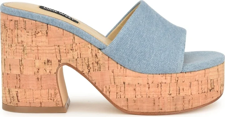 Nine West Women's Boone Slip-On Block Heel Platform Sandals - Image 2