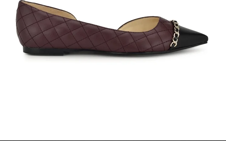 Nine West Women's Breza Slip-On Pointy Toe Dress Flats - Burgundy/Black - Image 2