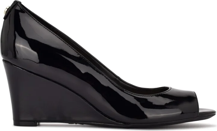 Nine West Women's Cape 9x9 Peep Toe Wedges - Image 2