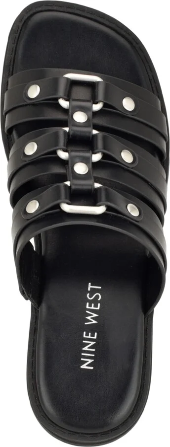 Nine West Women's Cazz Strappy Lug Sole Casual Sandals - Image 8