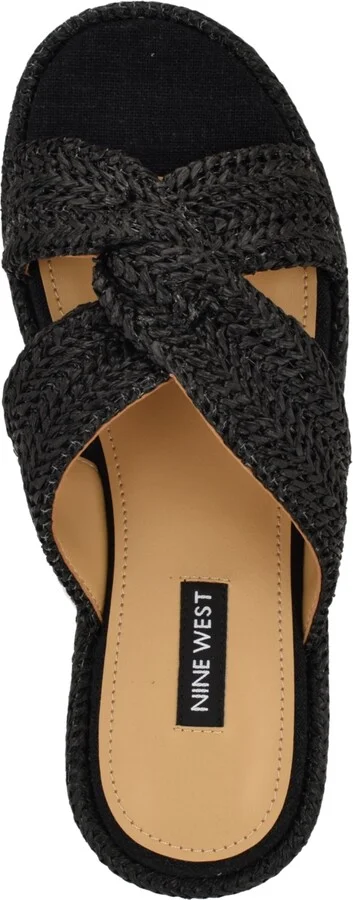 Nine West Women's Cerry Woven Platform Wedge Sandals - Image 4