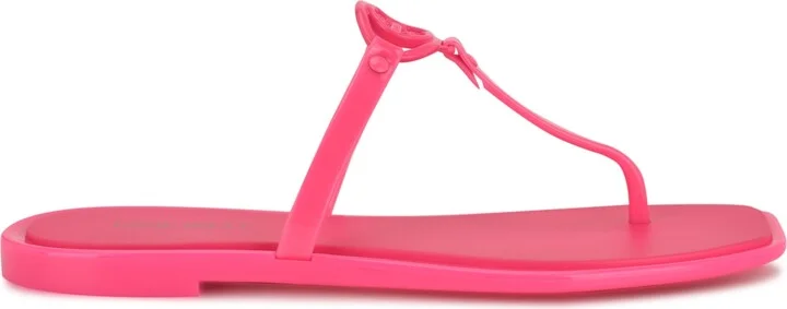 Nine West Women's Dacota T-Strap Square Toe Flat Sandals - Image 2